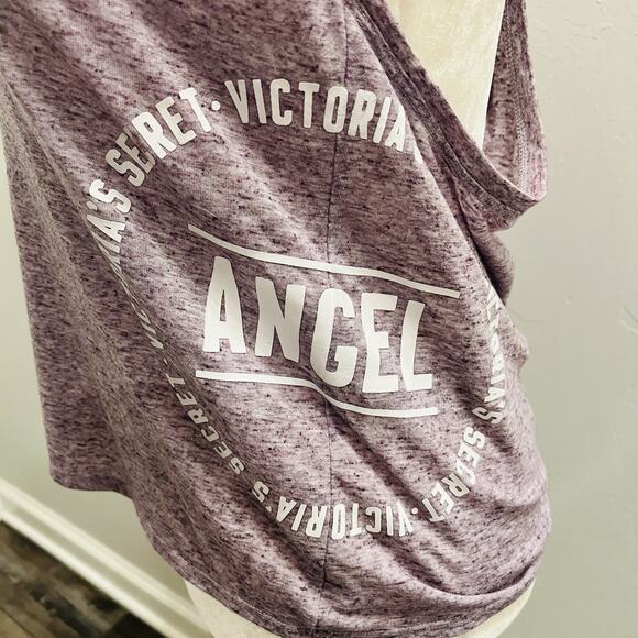 Victoria's Secret Angel Logo Heather Violet Racerback Tank Top Medium (A0132) - Picture 4 of 7